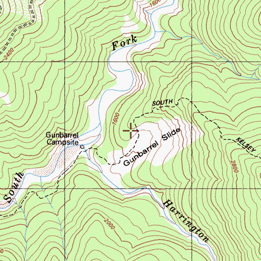 Topographic Map of Williams Ranch (historical), CA