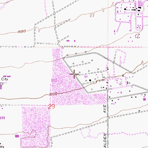 Topographic Map of Fontana Airport (historical), CA