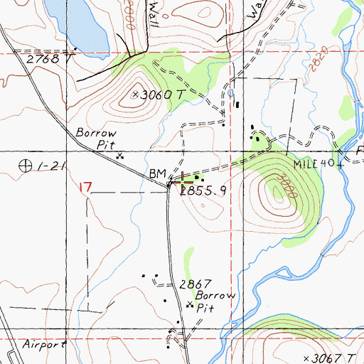 Topographic Map of Cedar Park School (historical), CA