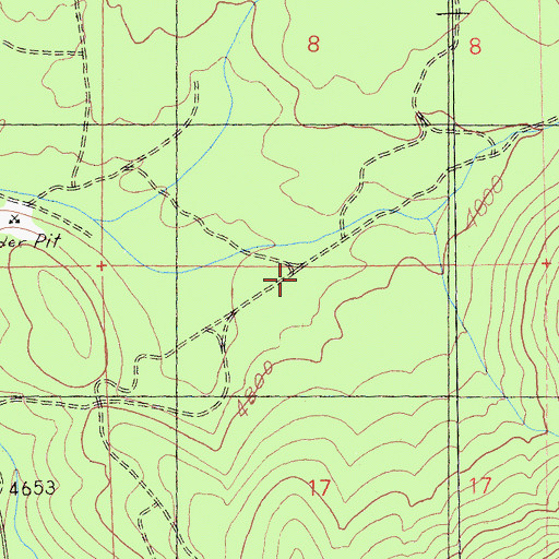 Topographic Map of Deter Well, CA