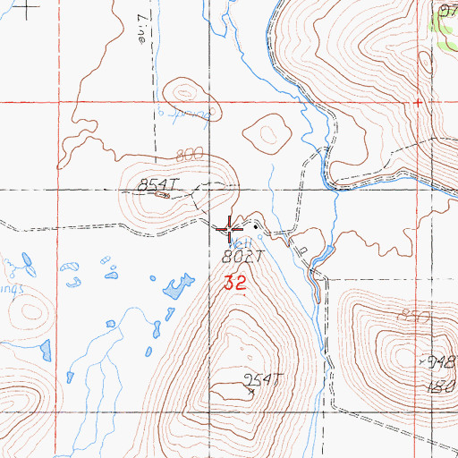 Topographic Map of Dukes Ranch, CA