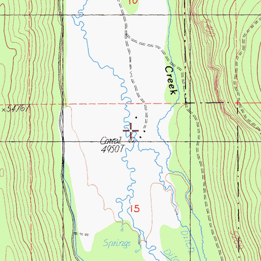 Topographic Map of Granada Ranch, CA
