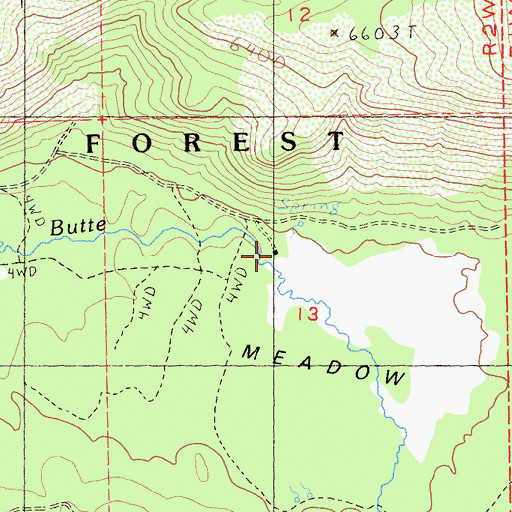 Topographic Map of Hart Camp, CA