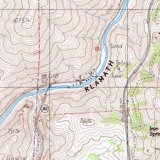 Topographic Map of Jims Camp, CA