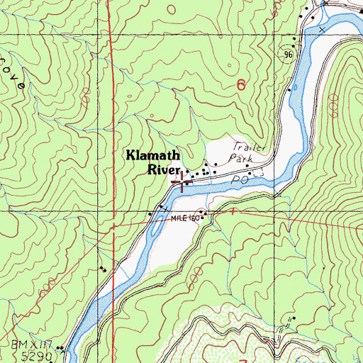 Topographic Map of Klamath River, CA