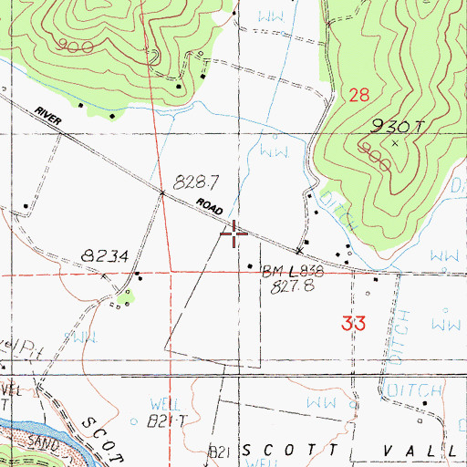 Topographic Map of Lone Star School (historical), CA