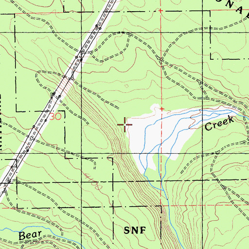 Topographic Map of Long Ranch (historical), CA