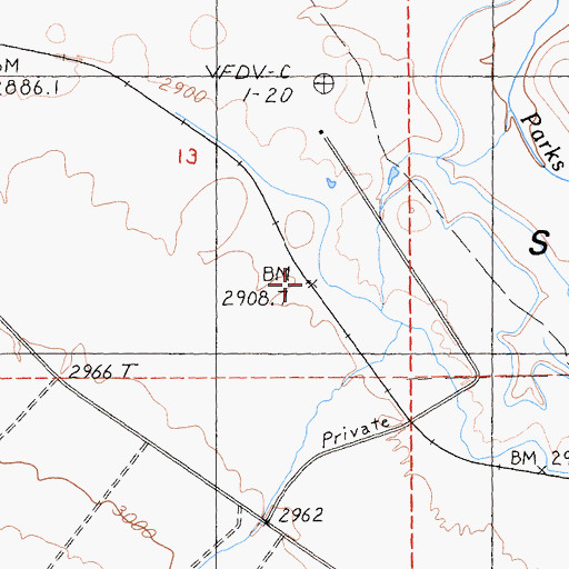 Topographic Map of Metcalf (historical), CA