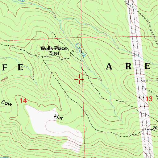 Topographic Map of Cameron Place (historical), CA