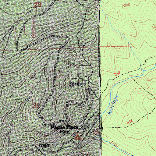 Topographic Map of Glassburger Place (historical), CA