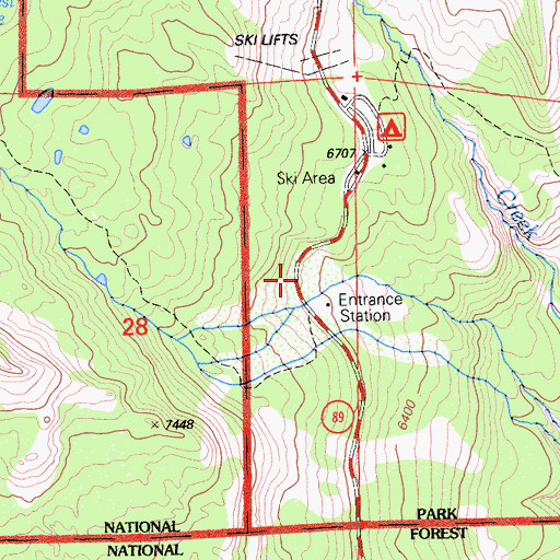 Topographic Map of Sulphur Works Checking Station (historical), CA