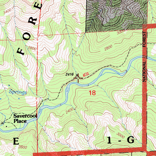 Topographic Map of Summerville (historical), CA