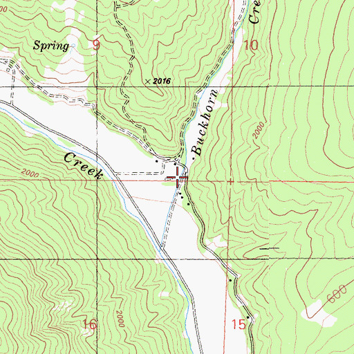 Topographic Map of Horse Creek School (historical), CA