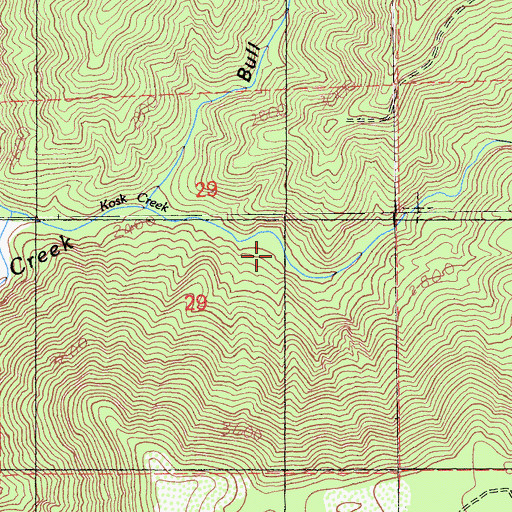 Topographic Map of Big Cedar Camp (historical), CA