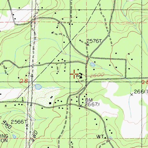 Topographic Map of Black Butte Elementary School, CA