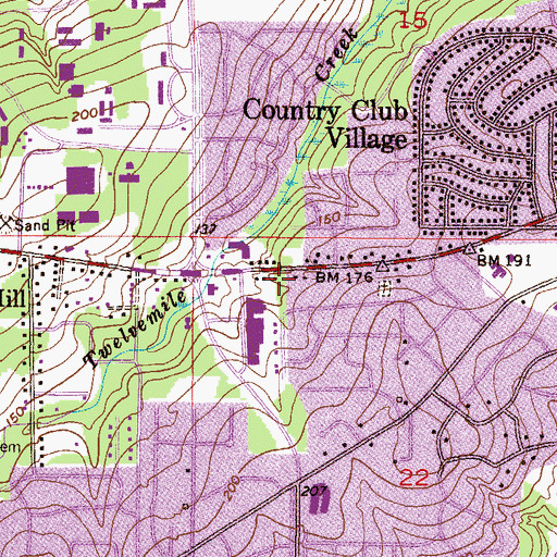 Topographic Map of Spring Hill Post Office, AL