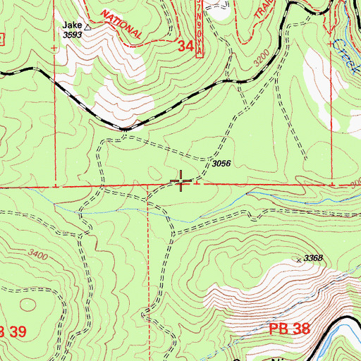 Topographic Map of Mount Shasta Silica Camp (historical), CA