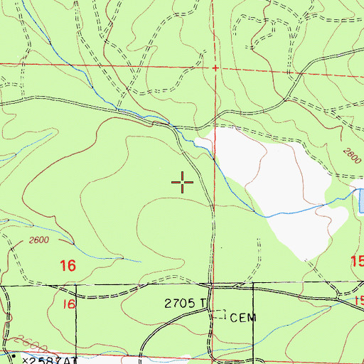 Topographic Map of Mountain Grove School (historical), CA