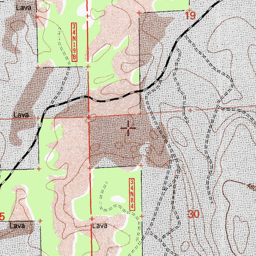 Topographic Map of Pot Spring, CA