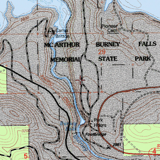 Topographic Map of Rim Campground, CA
