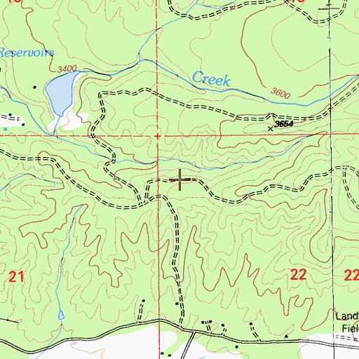 Topographic Map of Rockland School (historical), CA