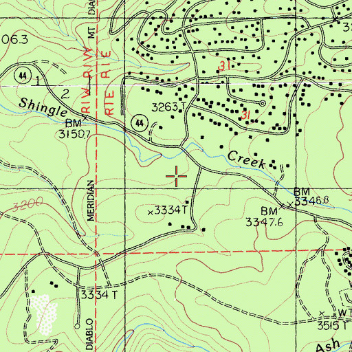 Topographic Map of Sierra School (historical), CA