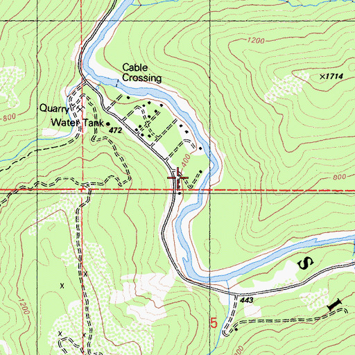 Topographic Map of Knapp Estate, CA