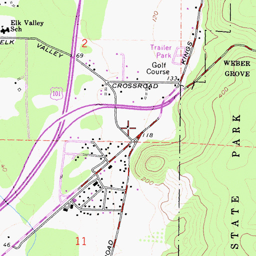 Topographic Map of Lincoln School (historical), CA