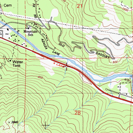 Topographic Map of Riverview Camp (historical), CA