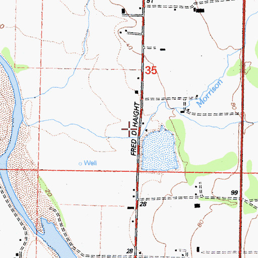 Topographic Map of Rowdy Creek School (historical), CA