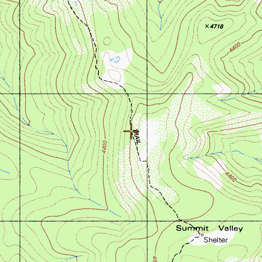 Topographic Map of Summit Valley Lookout (historical), CA