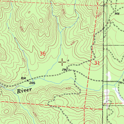 Topographic Map of Camp Twenty (historical), CA