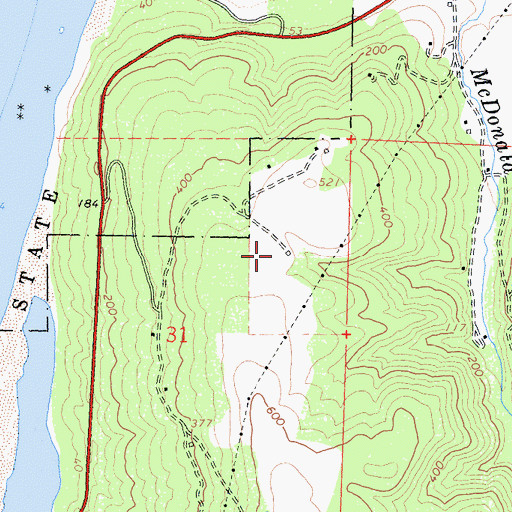 Topographic Map of Herbert Hard Ranch, CA
