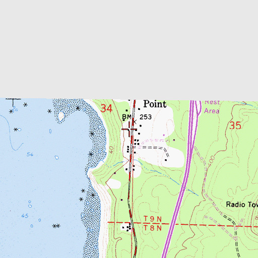 Topographic Map of Patricks Point School (historical), CA