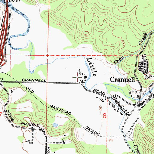 Topographic Map of Peters Ranch, CA