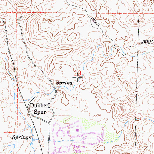 Topographic Map of Lone Tiger Spring, CA