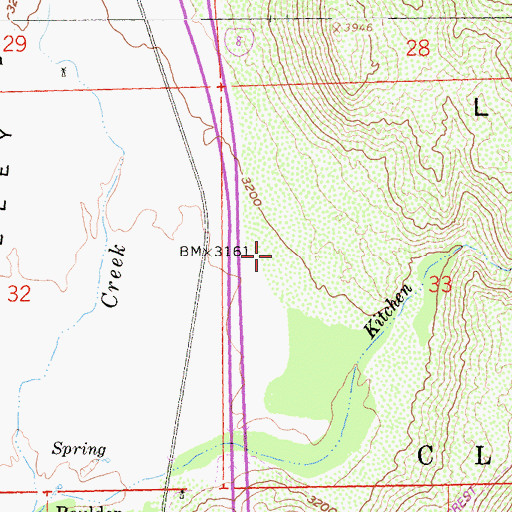 Topographic Map of Mountain Empire School (historical), CA