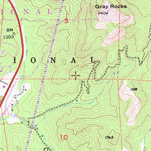 Topographic Map of Black Diamond Mine, CA