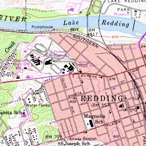 Topographic Map of The Church of Jesus Christ of Latter Day Saints, CA