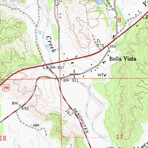 Topographic Map of Frazier Corners, CA