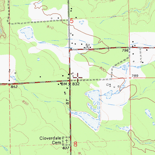 Topographic Map of Happy Valley Primary School, CA