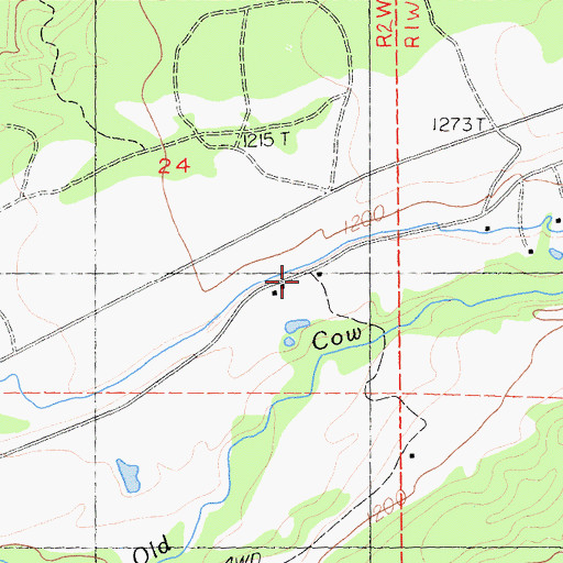Topographic Map of Pawnee, CA