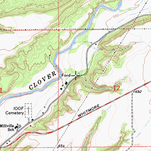Topographic Map of Tabournel Gulch, CA