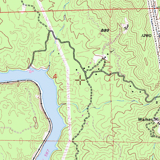 Topographic Map of Whitehouse (historical), CA