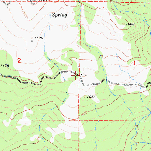 Topographic Map of Anderson Ranch, CA