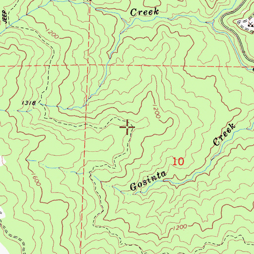 Topographic Map of Camp Eight (historical), CA