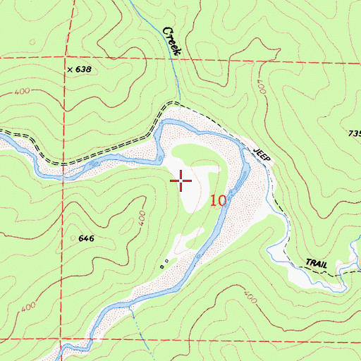 Topographic Map of Camp Four Flat, CA