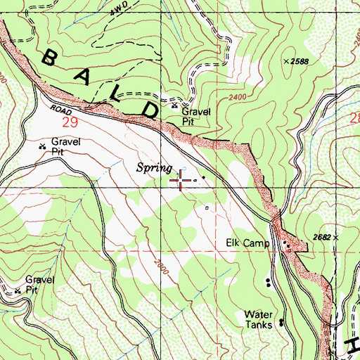 Topographic Map of Graham and McCombs Ranch, CA