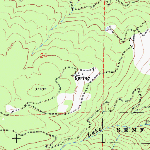 Topographic Map of Gunderson Ranch, CA