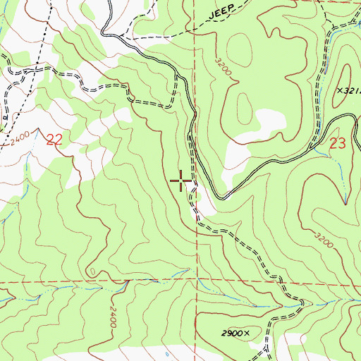 Topographic Map of Wilson Ranch (historical), CA